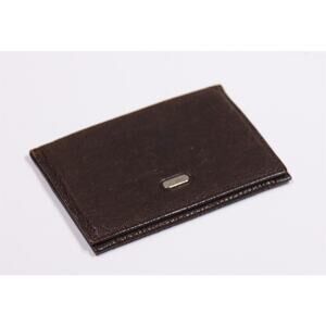 Bally Brown Textured Leather Bifold Card Holder Wallet